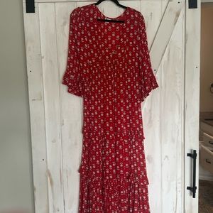 Billabong cute red flower print dress. Size Medium